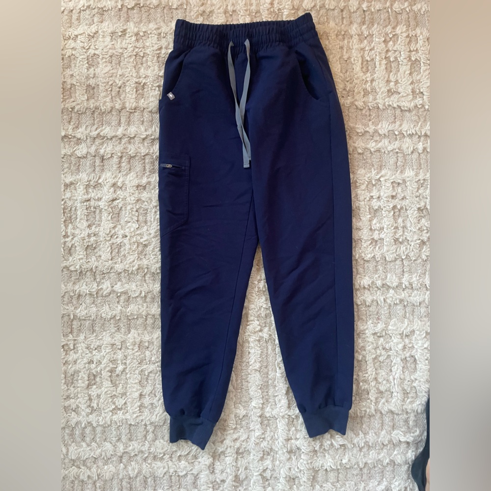 High Waisted Uman Relaxed Jogger Scrub Pants / XS - PETIET NAVY